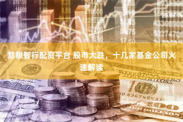 慧眼智行配资平台 股市大跌，十几家基金公司火速解读
